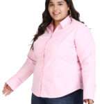 Full Sleeve Stylish Western Official Plus Size Formal Shirts for Women