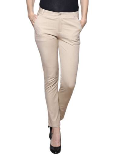 Regular Fit Double Sided Pocket Formal Trouser for Women