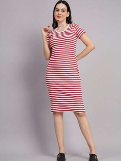 Round Neck Half Sleeve Long Top For Women